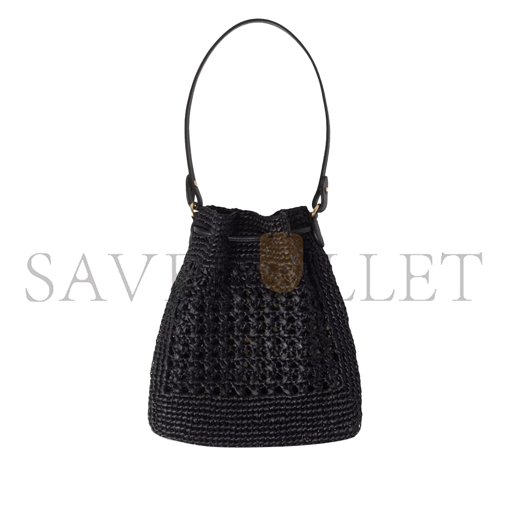 M1v M1v bucket bag in raffia-effect yarn 5nd016 (23*20cm)